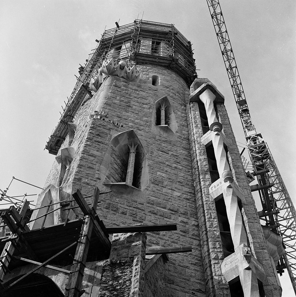 #7 A Spanish street seller selling birds on the Ramblas in Barcelona, 1970s.