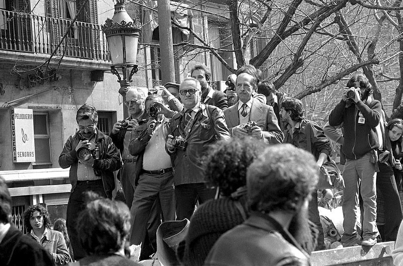 #4 Photographers in the anti-nuclear manifestation. Barcelona, 1979.