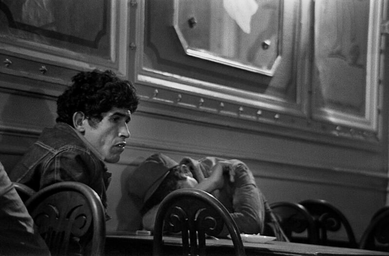 #47 Immigrants at the café de la ópera, Barcelona 1977.