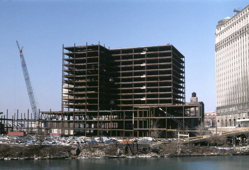 #54 Apparel Center under construction, 1976