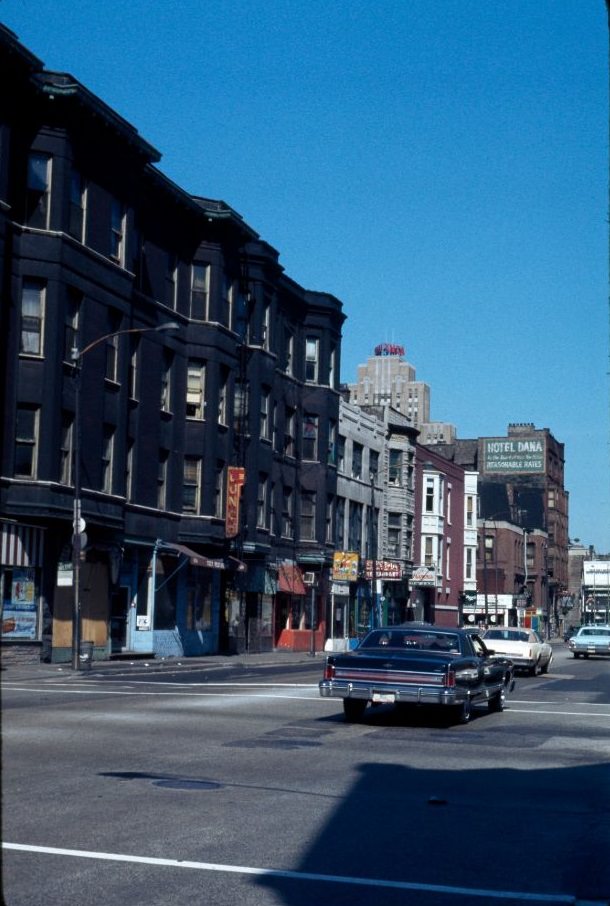 #37 West side of North State Street, looking north from West Ontario Street, 1976
