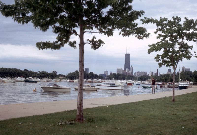 #11 Boats in the Diversey Harbor, located within Lincoln Park, 1971