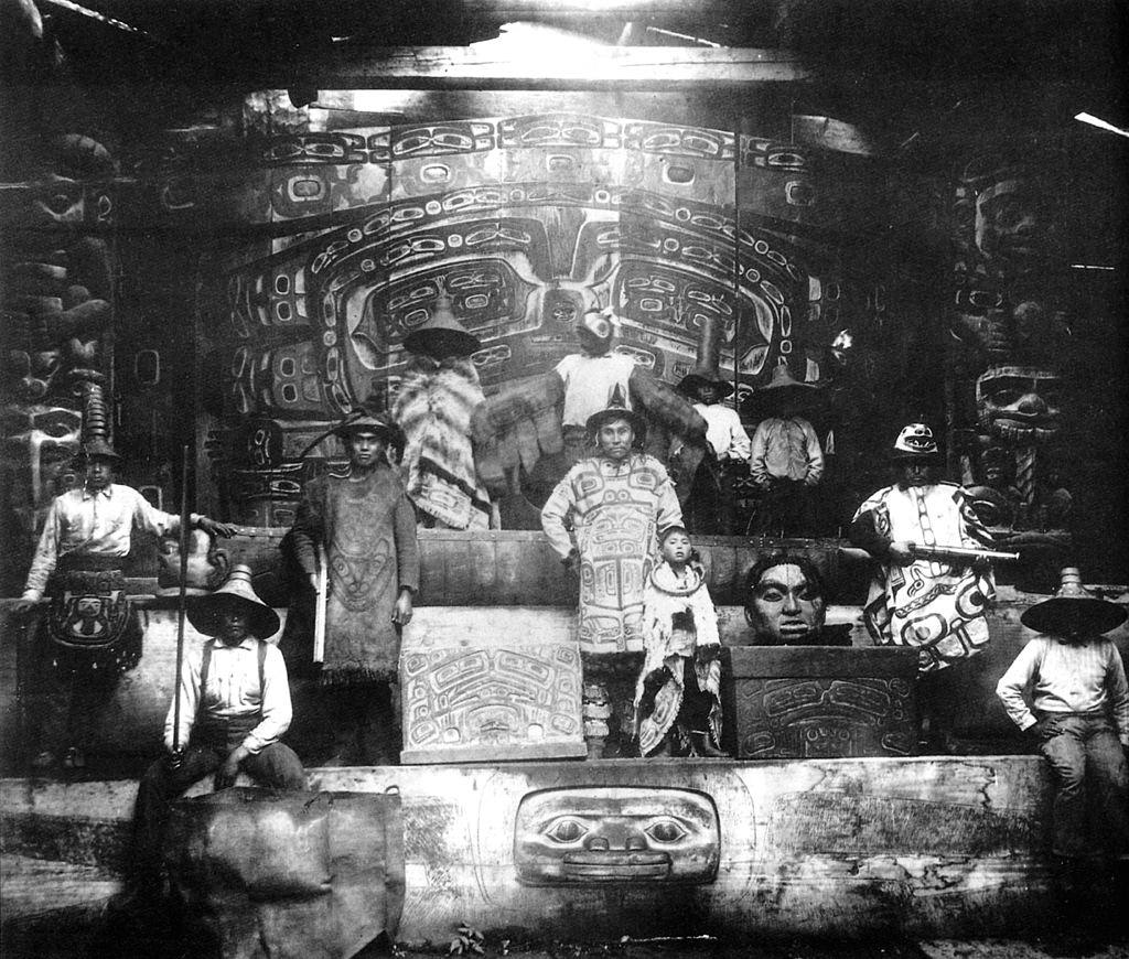 #22 Members of Tlingit tribe (Alaska) in Klukwan village c. 1895