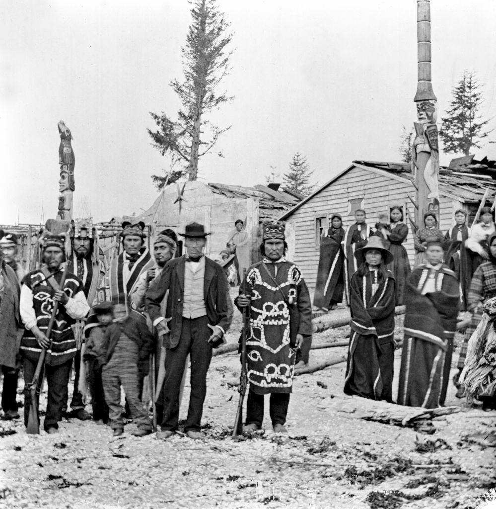#4 Inhabitants of the Tlingit village of Tongass, Alaska, 1868.