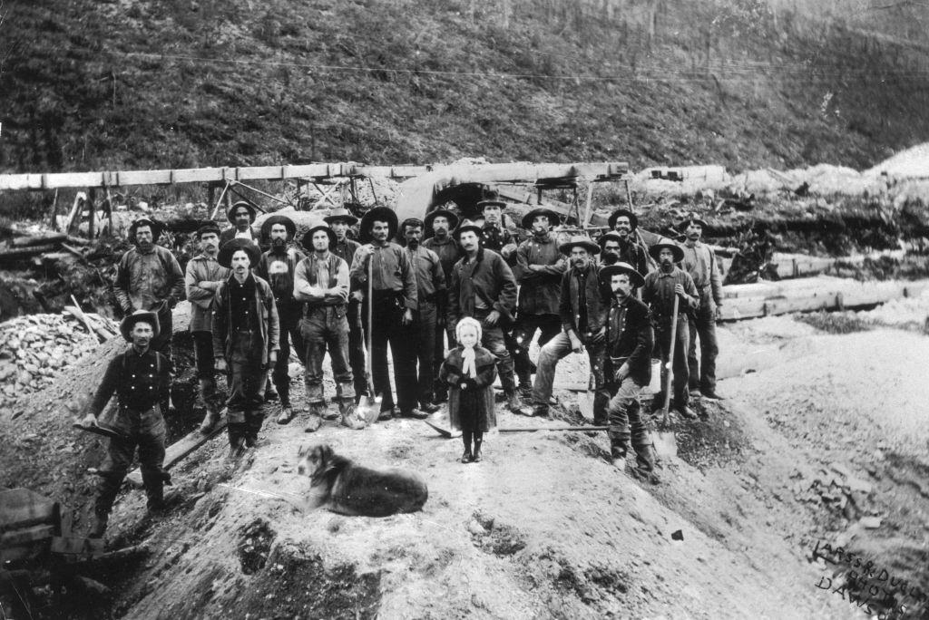 #29 Gold miners working on W.M. Cowley’s claim, 22 Above, Bonanza, Klondike. Alaska, 1897.