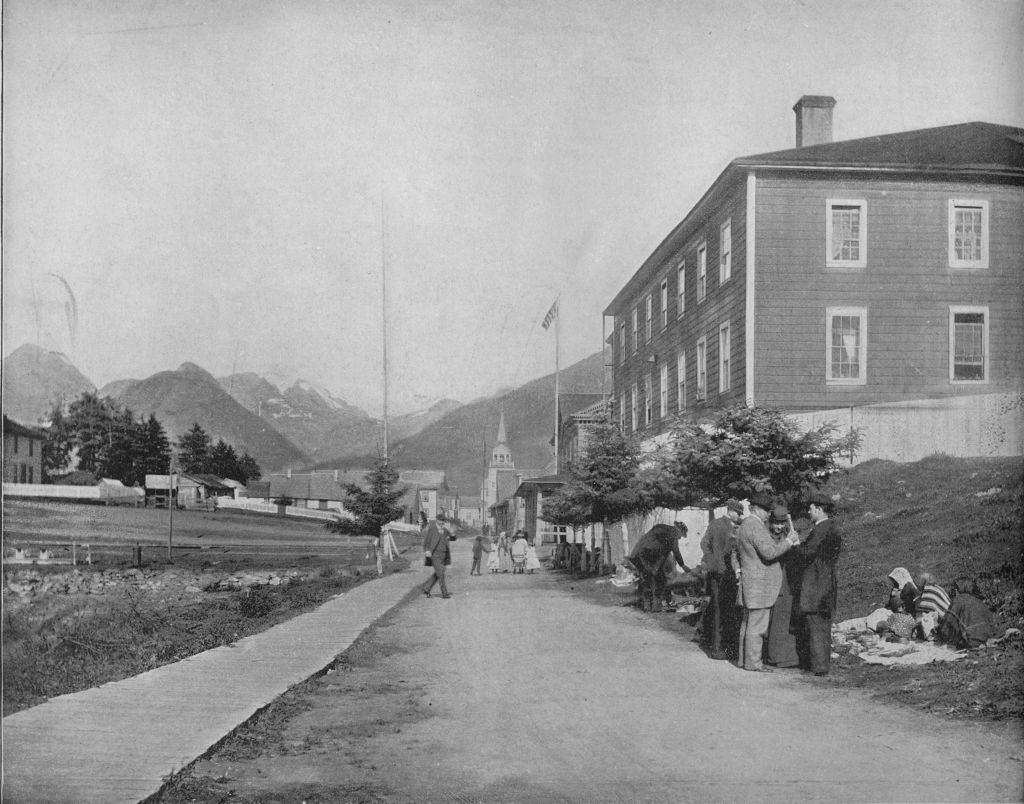 #41 A Street in Sitka, Alaska’, circa 1897.