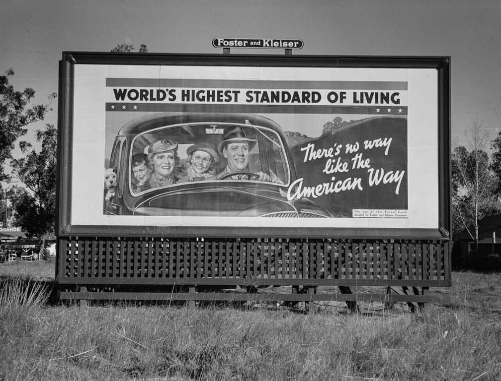 #21 World’s Highest Standard of Living. Highway 99 in California. 1937.