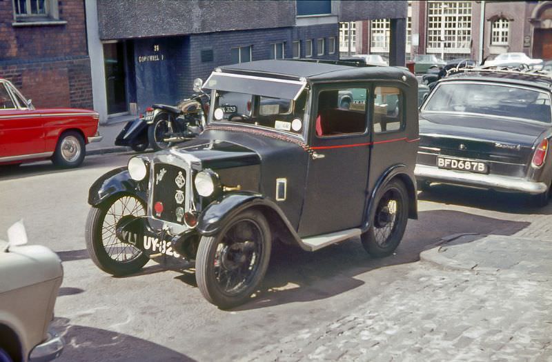 #55 A fabric body Austin Seven parked up in Fleet Street off Newhall street in Birmingham