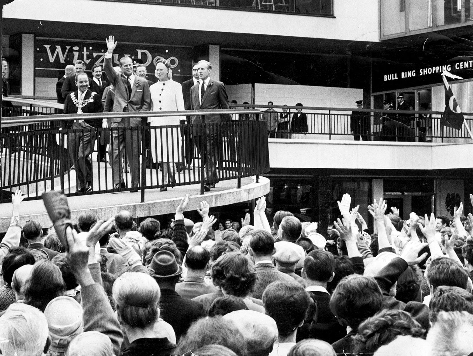 #38 HRH Prince Philip, The Duke of Edinburgh, during his visit to Birmingham to open the Bull Ring Shopping Centre on 29th May 1964.