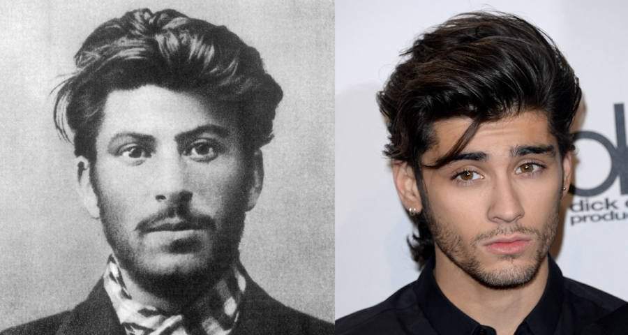 #9 A young Joseph Stalin and Zayn Malik, formerly of One Direction.