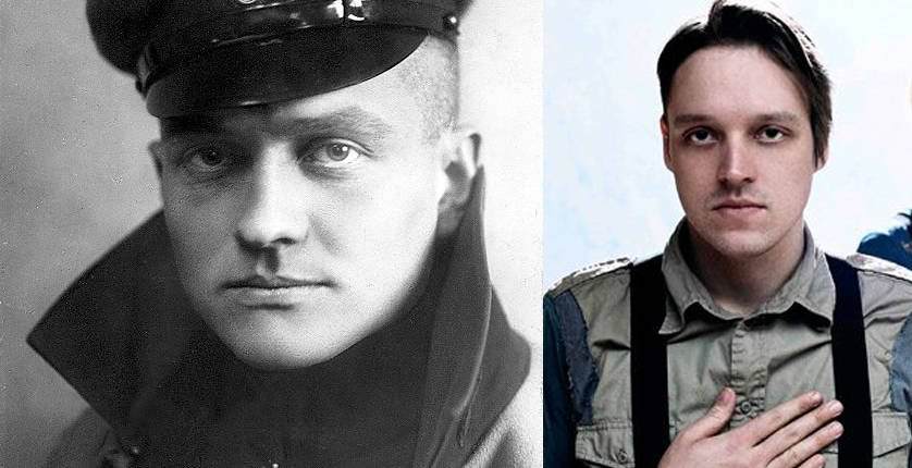#20 German World War I pilot Manfred Albrecht Freiherr von Richthofen, a.k.a. “The Red Baron” and Arcade Fire’s Win Butler.