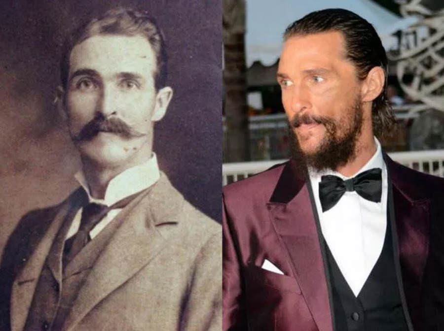 #10 An unidentified photo of one particularly well-dressed man and Matthew McConaughey.