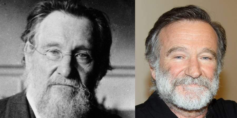 #5 Russian immunologist Ilya Ilyich Mechnikov and Robin Williams.