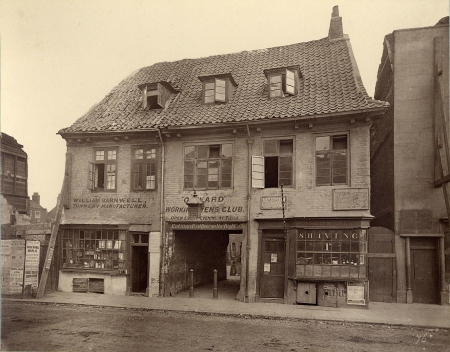 #2 Two girls lurk in the yard behind this old house in the Palace Yard, Lambeth.