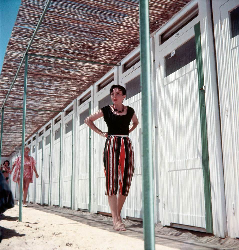 #25 A girl at Carlton Beach, Cannes, July 1956