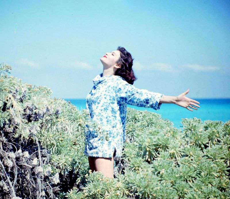 #12 Isabella in beach fashions. Havana Cuba, 1958