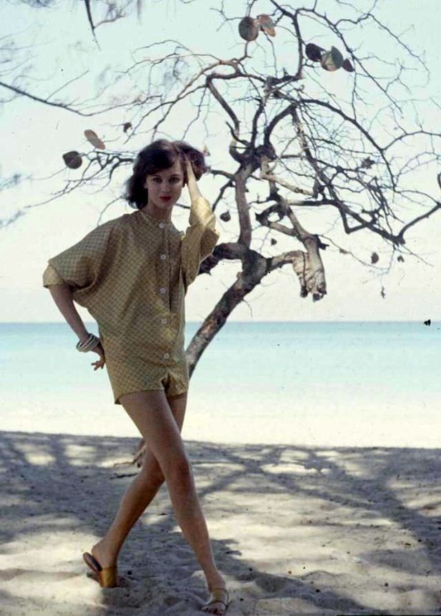 #13 Isabella in beach fashions. Havana, Cuba, 1958