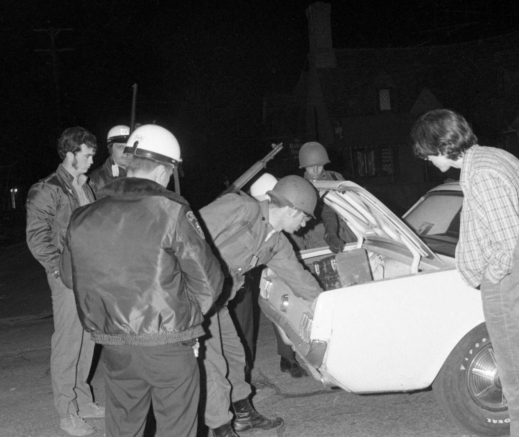 #11 Student’s cars are searched during Kent State University lock down.
