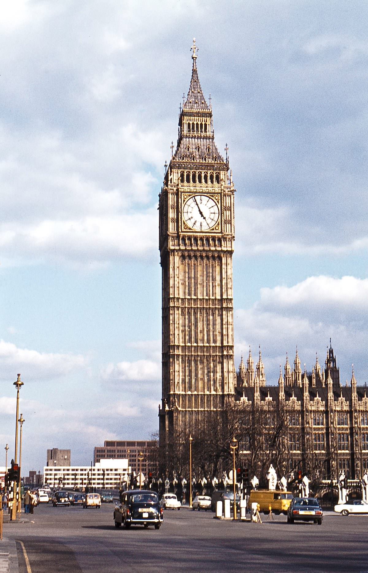 #23 Big Ben from Parliament Square on 3rd April 1976 in August in the same year it broke down and was out of service for nine months.