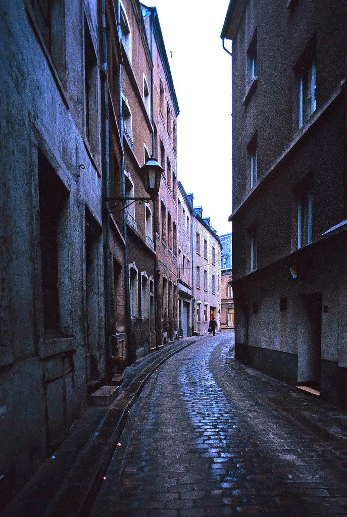 #32 The small back streets in the Old Quarter of Pfaffenthal, Luxembourg City, 1972.