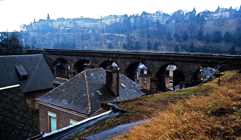 #16 The Rail Viaduct Above the old City of Luxembourg, Jan 1972