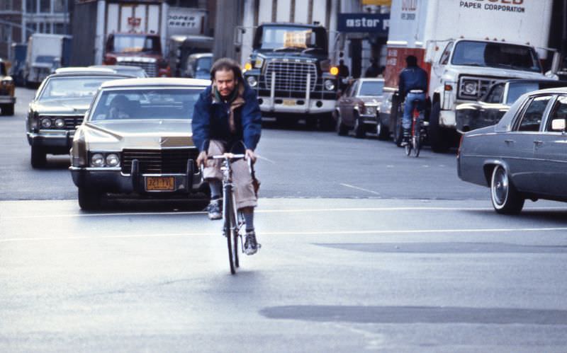 #42 Cyclist, Manhattan, 1978