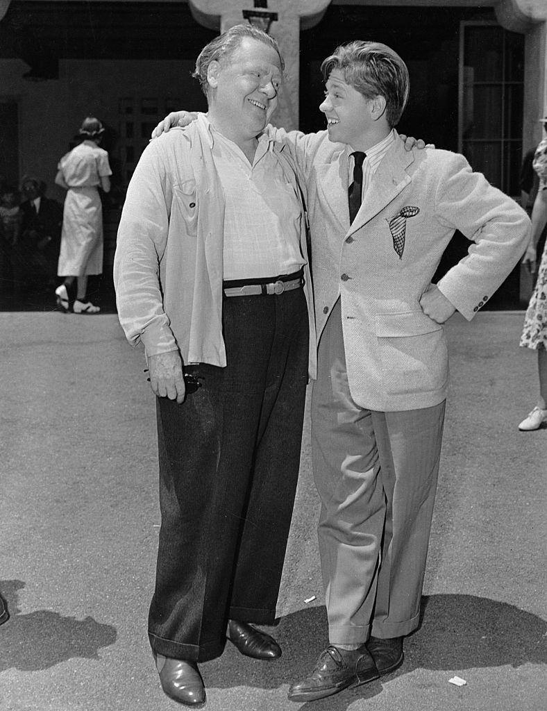 #15 Mickey Rooney with his father.