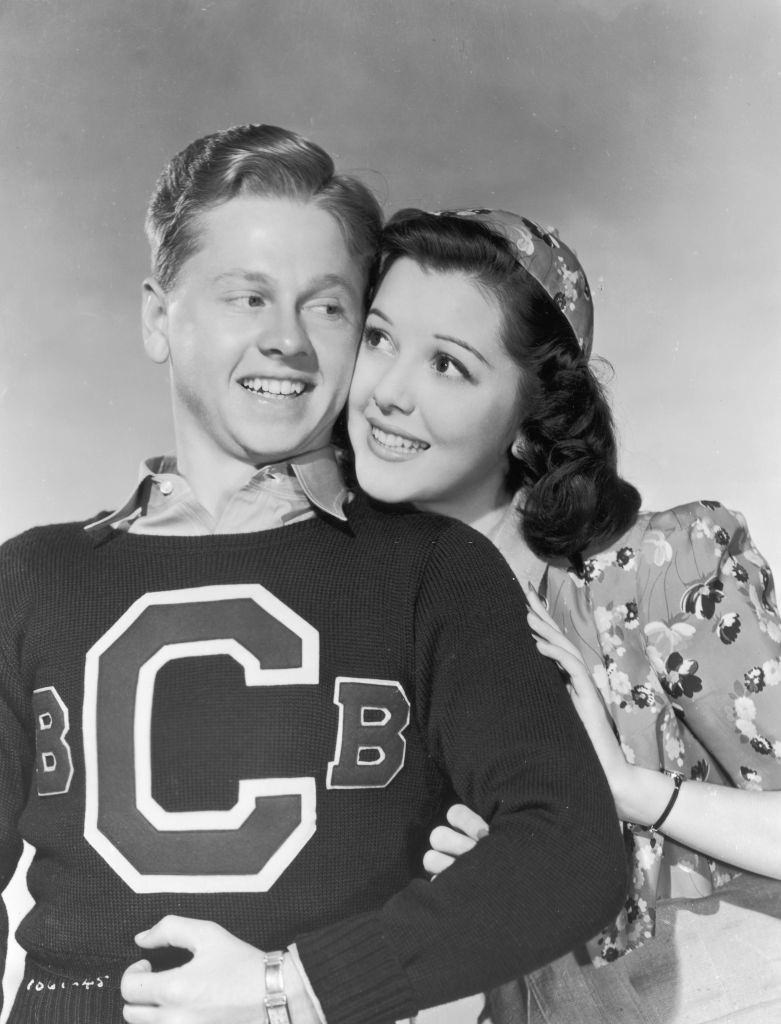 #36 Mickey Rooney with Ann Rutherford , 1938.