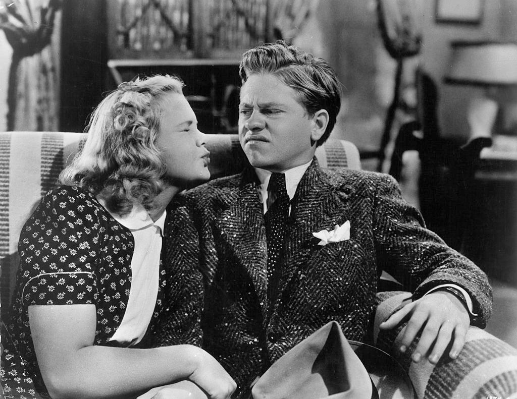 #53 Mickey Rooney with June Preisser in ‘Judge Hardy And Son’, 1939.