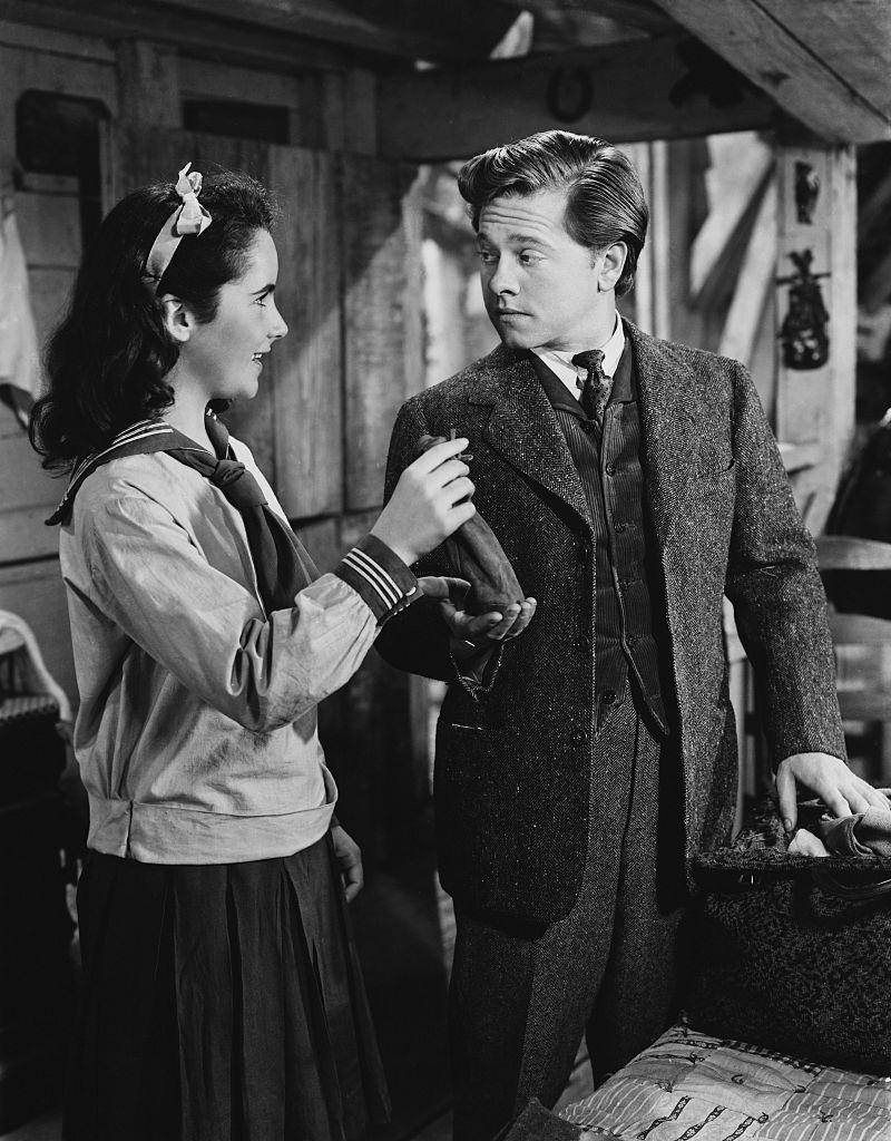 #75 Elizabeth Taylor and Mickey Rooney in National Velvet.
