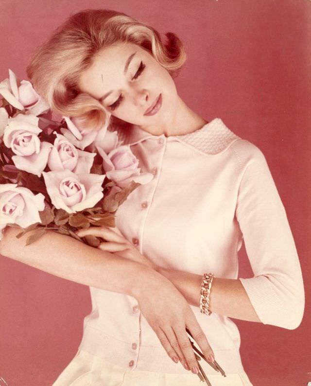 #12 Photograph for ‘A Bouquet to Your Beauty’ campaign with Monique Chevalier, 1961