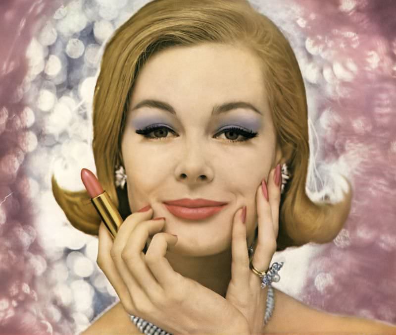 #13 Monique Chevalier and Connie Joannes, the Avon Lady, Avon cosmetics ad, Vogue, April 1, 1962