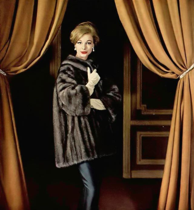 #1 Monique Chevalier in Lutetia EMBA mink coat, 1958