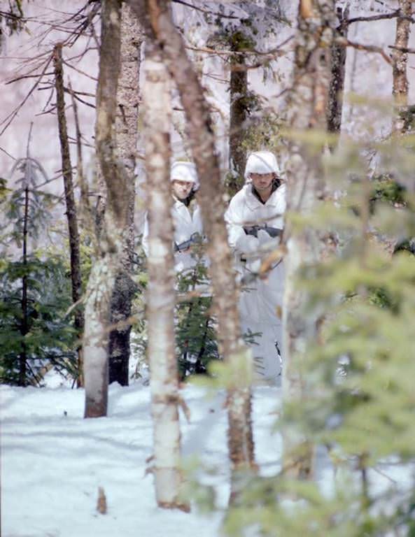 #14 Camouflage snow suits, c. 1981–1984.