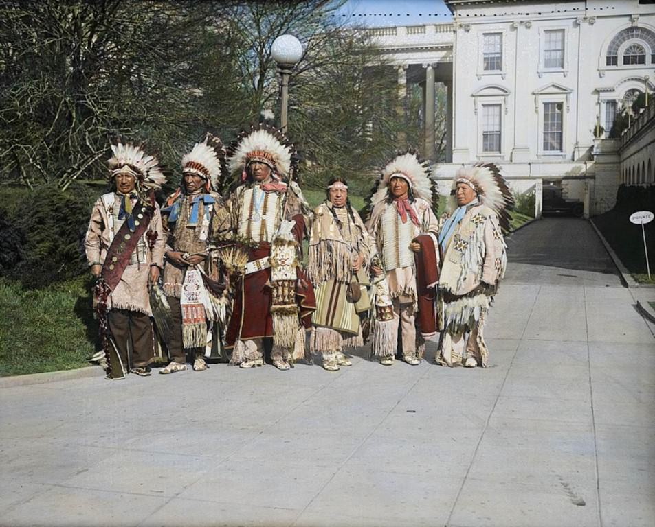 #5 Native Americans at the White House, circa 1929.