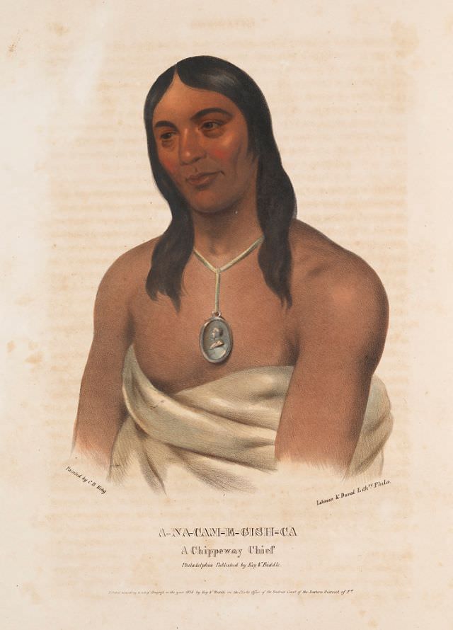 #4 A-Na-Cam-E-Gish-Ca, A Chippeway Chief