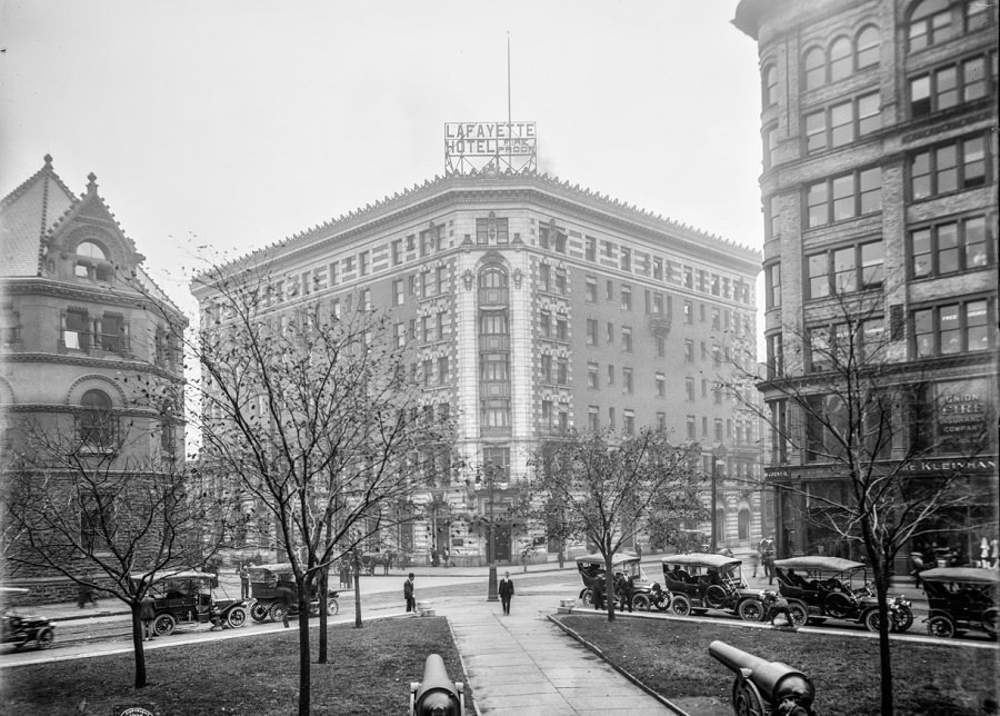 #29 Lafayette Square, wIth the Buffalo Public Library and The Hotel Lafayette.