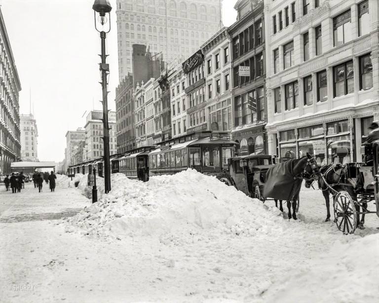 #39 Winter in 1905 was snowy and chilly. 23rd street.