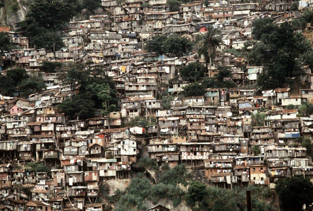 #27 View of the poor district (favelas) in the Brazilian city of Rio de Janeiro.