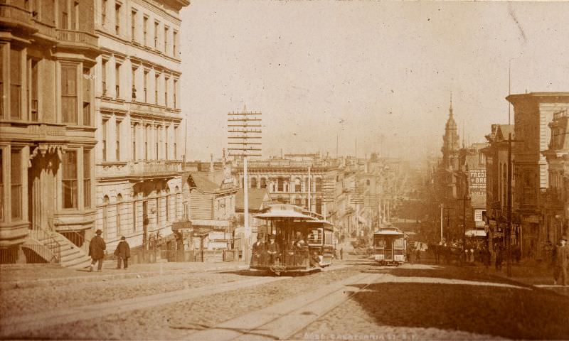 #15 San Francisco street scenes, possibly California Street, 1890s.