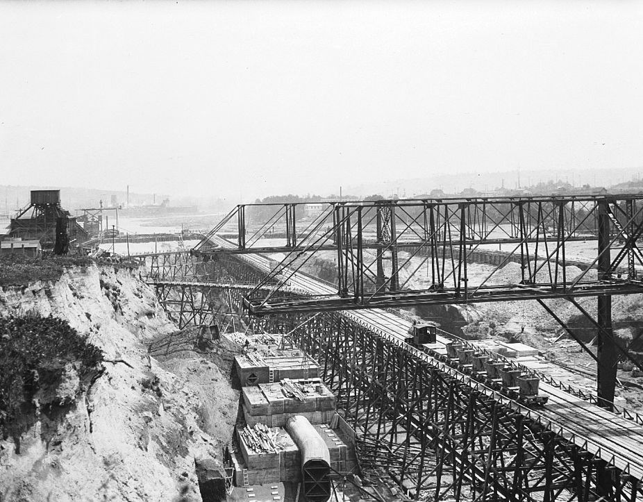 #1 Ballard Locks under construction, 1913