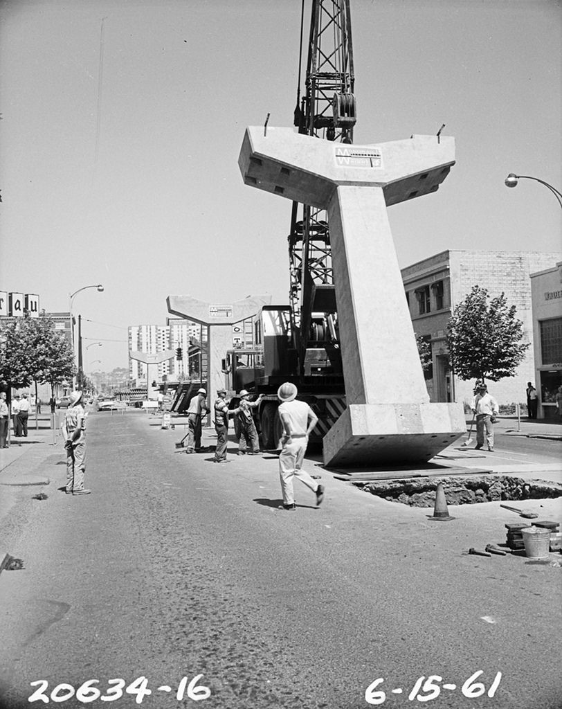 #35 Monorail under construction, 1961