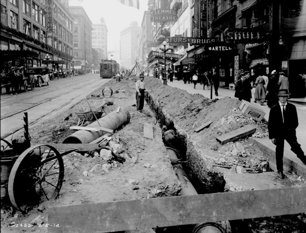 #6 Second Avenue repaving, 1914