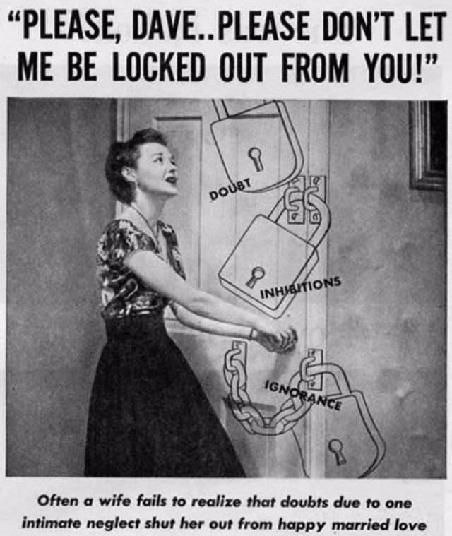 In Lysol ads, failures of “feminine hygiene” led to aloof husbands.