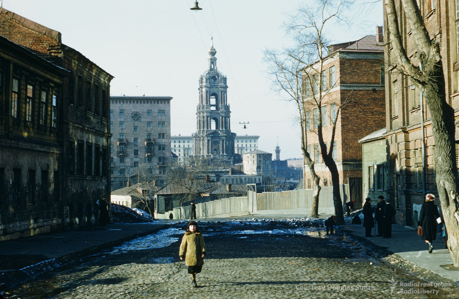 #15 The steeple of Moscow’s Novospassky Monastery, seen from a nearby street.