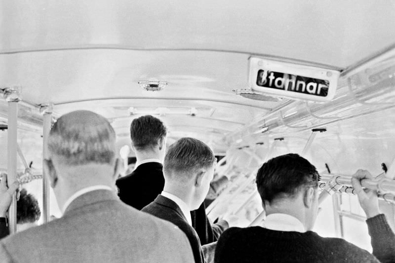 #50 Bus passengers, Stockholm, 1966