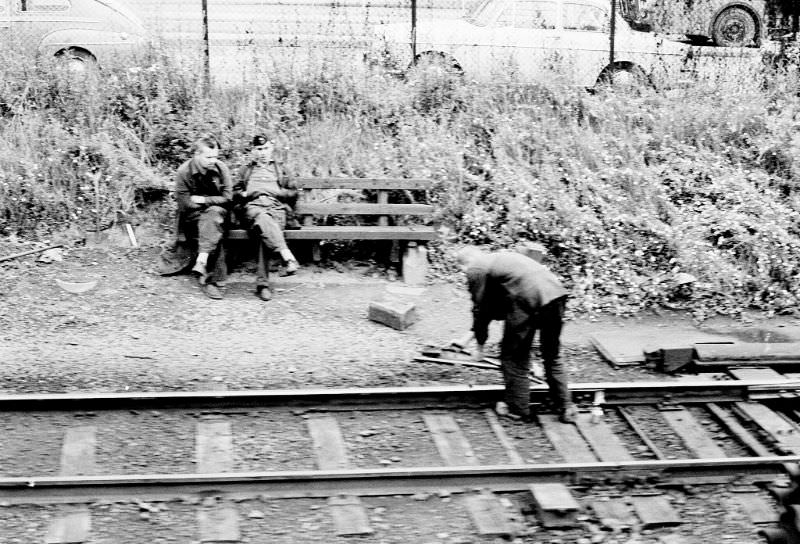 #60 Track work, Stockholm, 1966