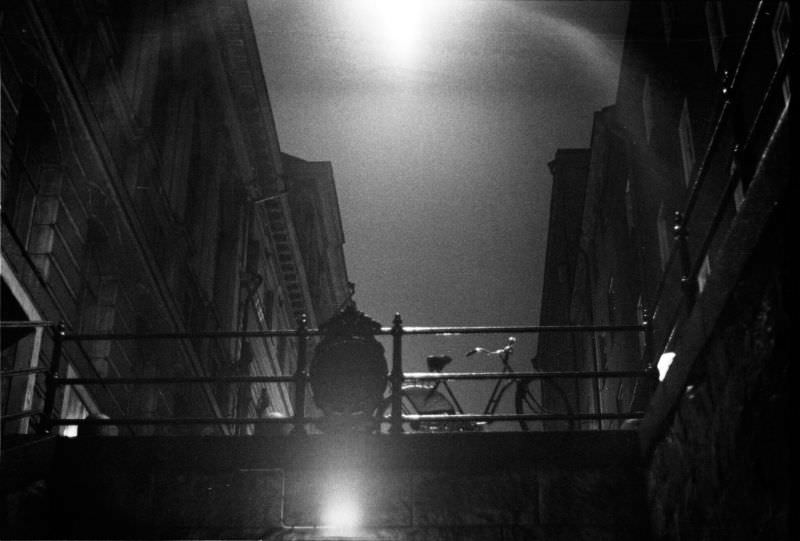 #68 Night view from Tunnelgatan (now partly Olof Palmes gata), Stockholm, 1967