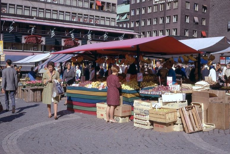 #32 Hötorget Farmer’s Market and Tempo, Stockholm, 1960s