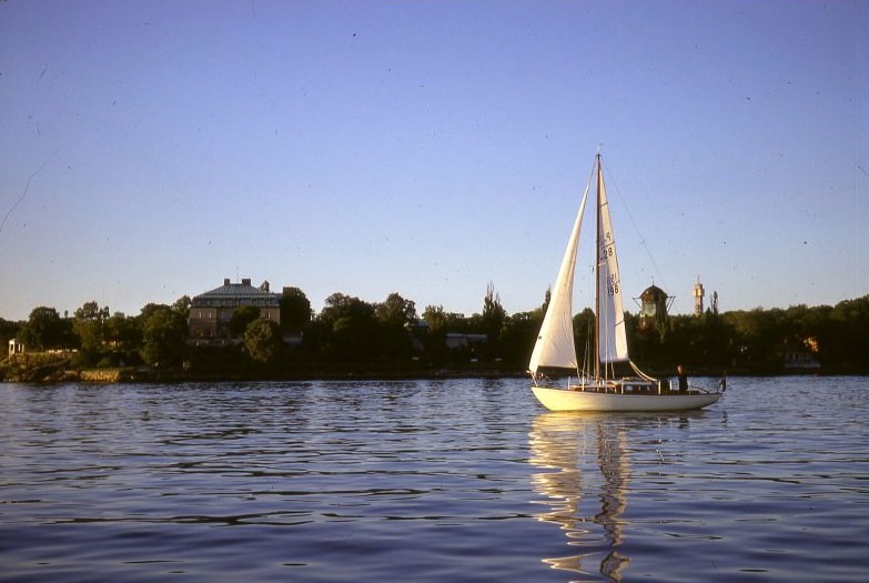 #39 Sailing with Kaknästornet, Stockholm, 1960s